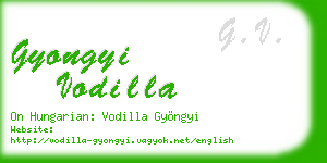 gyongyi vodilla business card